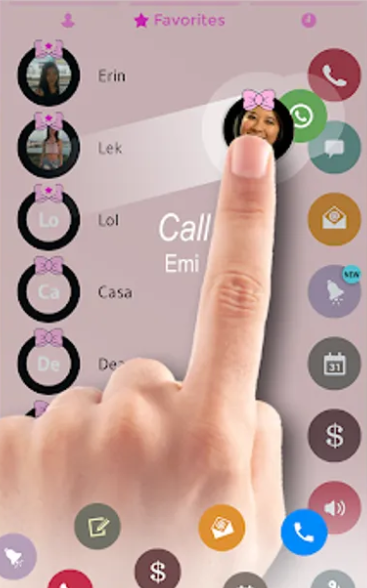 Theme Dialer Ribbon Pink