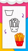 How to draw cute food by steps