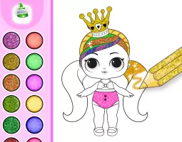 Princess Coloring Book Glitter