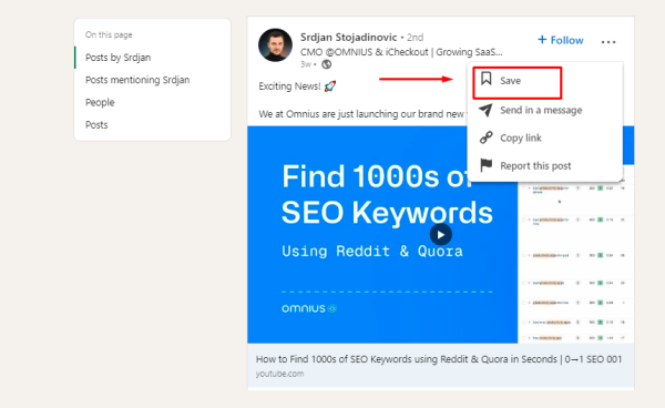 How to Find Saved Posts on LinkedIn?