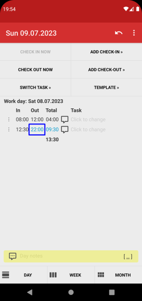 Time Recording - Timesheet App