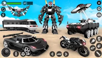 Flying Hawk Robot Car Games