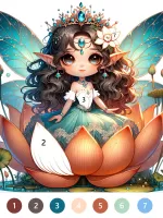 Fairytale Color by number game