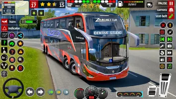 US Bus driving bus Driver 3D