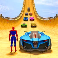 Superhero Car: Mega Ramp Games