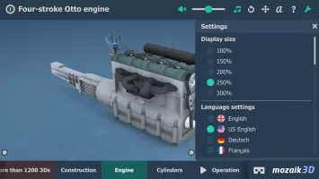 Four-stroke Otto engine 3D