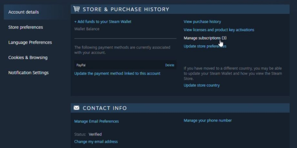 How to Cancel Steam Subscriptions？