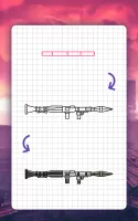 How to draw game weapons