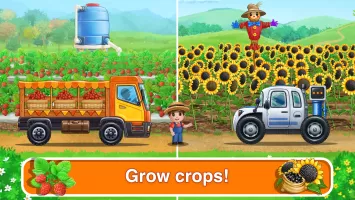 Tractor, car: kids farm games