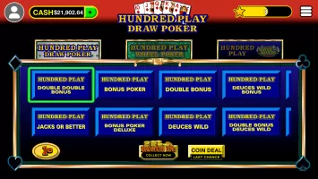 Hundred Play Draw Video Poker