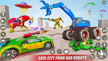 Excavator Robot War - Car Game