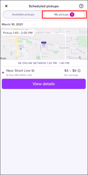 Where to see your schedule ride in the lyft app?