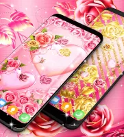 Pink rose gold live wallpaper