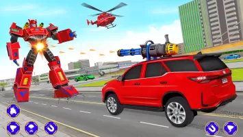 Flying Prado Car Robot Game