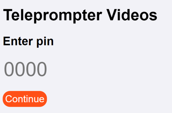 Teleprompter for Video