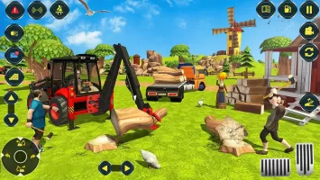 Village Excavator JCB Games