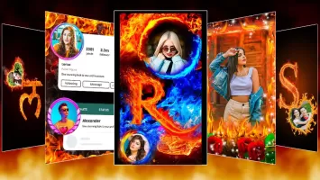 Fire Text Photo Frames App