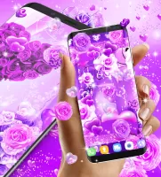 Purple rose live wallpaper