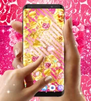 Pink rose gold live wallpaper