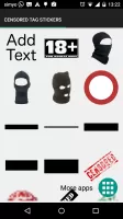 Censored tags stickers