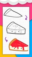 How to draw cute food by steps