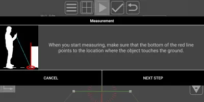 3D Measurement App - Plumb-bob