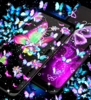 Neon butterfly glow wallpapers