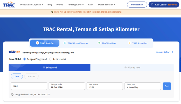 TRACtoGo: Rental Mobil & Bus