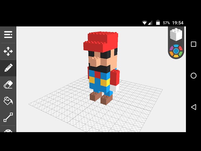 How to draw Mario in Draw Bricks app