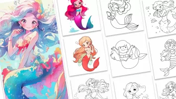 Mermaid Coloring