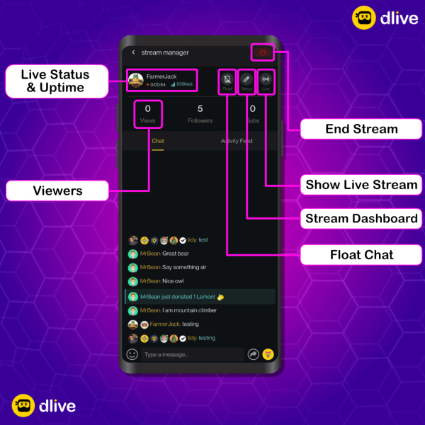 DLive · Your Stream Your Rules