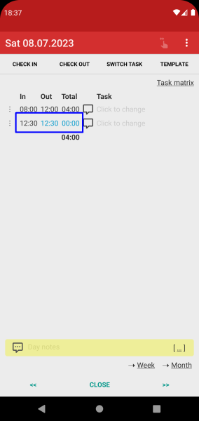 Time Recording - Timesheet App