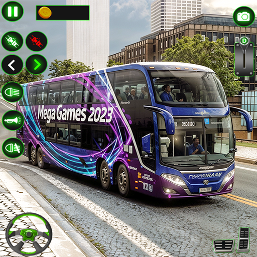 US Bus driving bus Driver 3D