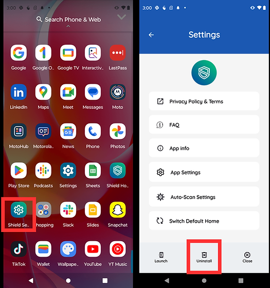 Shield: Antivirus Home Screen
