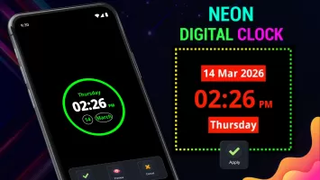 Neon Digital Clock