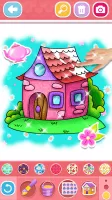 Glitter House coloring for kid