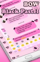 SMS Messages Ribbon Pink Black