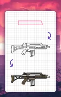How to draw game weapons