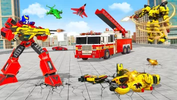 Fire Truck Robot Car Game